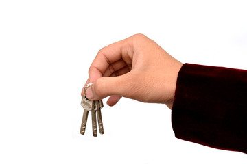 Keys in hand mortgage house rent concept