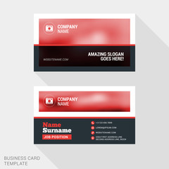 Creative and Clean Business Card Vector Print Template. Flat Style Vector Illustration. Stationery Design