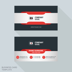 Creative and Clean Business Card Vector Print Template. Flat Style Vector Illustration. Stationery Design