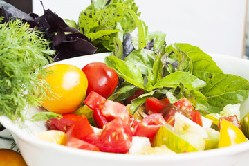 tomatoes and lettuce