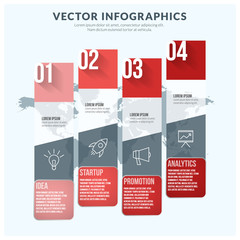Vector Abstract Infographic Design Element. Flat Style Vector Illustration for Data Visualisation or Presentation