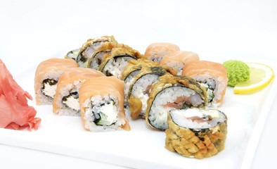 delicious seafood sushi at a Japanese restaurant