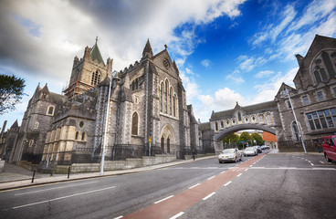 Fototapeta na wymiar panorama of The Cathedral of Dublin