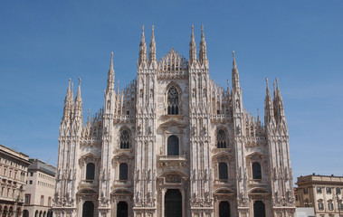 Fototapeta na wymiar Duomo meaning Cathedral in Milan