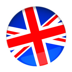 3D Rendering of a Badge with the United Kingdom Flag
