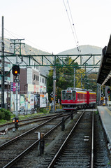 Japan October 6 : Trains run from Hakone on October 6, 2015 at Hakone Japan