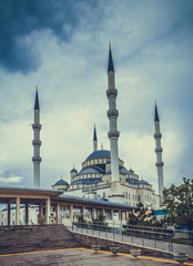 Facade of Ancient mosque in Ankara city,Turkey built by Ottoman 