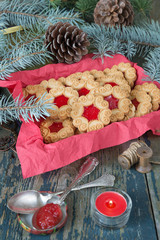 Christmas cookies with jam