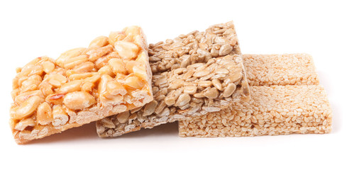 Honey bars with peanuts, sesame  and sunflower seeds