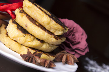 cheesecakes with flowers handmade
