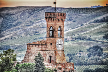 Brisighella clock tower in hdr