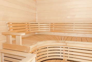 Sauna interior comfortable wooden room