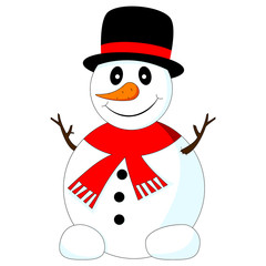 Vector of funny snowman