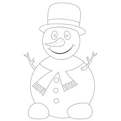 Vector of funny snowman
