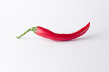 red chilly peppers isolated on the white background