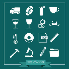 Set of web icons for website and communication
