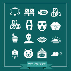 Set of web icons for website and communication