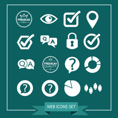 Set of web icons for website and communication