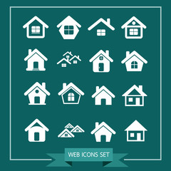 Fototapeta premium House Icon Real estate Set for website