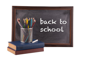 Back to school handwriting on blackboard