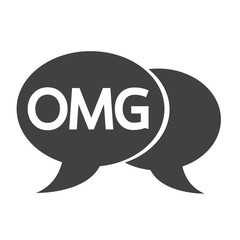 OMG internet acronym chat bubble illustration