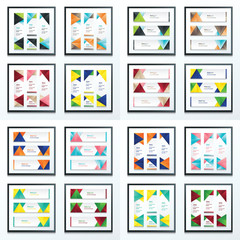 Fototapeta premium set of abstract banner 16 item