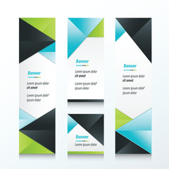 abstract banner vector set 3 color
