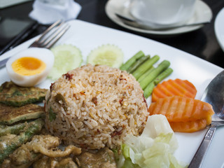 Fried rice with chili sauce, Thai style