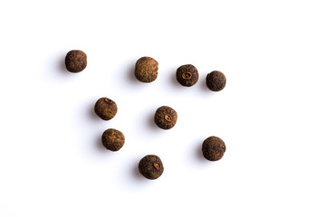 Black pepper isolated on white background