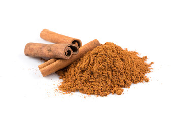 cinnamon sticks with powder