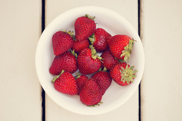 Bowl of strawberries