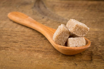 brown sugar in spoon