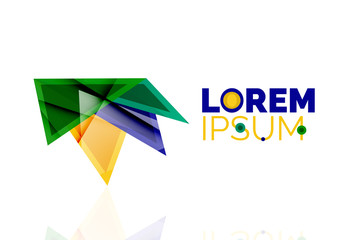 Logo, abstract geometric business icon