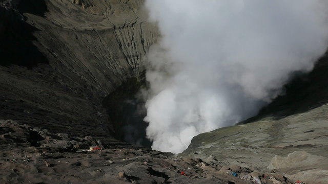 Creater of Bromo volcano, Tengger Semeru national park, East Java, Indonesia
