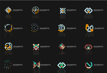 Abstract line logo collection