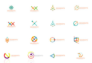 Abstract line logo collection