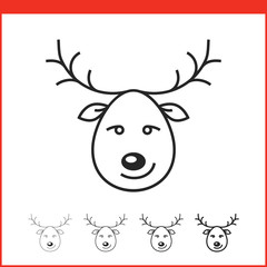 Christmas icon - Santa Claus's reindeer