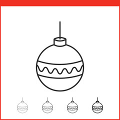 Christmas bauble icon