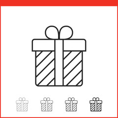 Christmas gift box icon