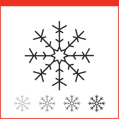 Christmas snowflake icon