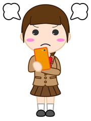 人物　スマホ　怒る