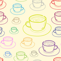 Seamless color contours of mugs