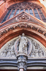 Obraz premium Gothic relief sculpture on church
