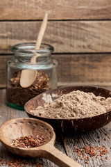 flax flour in a bowl