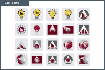 Vector Colorful Trade Icon Set

