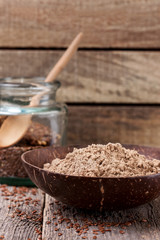 flax flour in a bowl