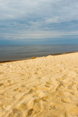 Fototapeta na wymiar Yellow Baltic sand.