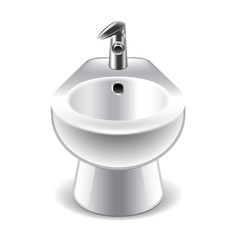 Bidet isolated on white vector