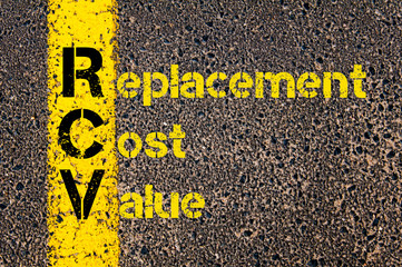 Accounting Business Acronym RCV Replacement Cost Value