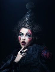 Young woman with creative make up. 